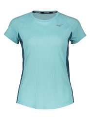 Mizuno Koszulka sportowa "DryAeroFlow" w kolorze turkusowym rozmiar: S. Niebieskie koszulki sportowe Mizuno, bez wzorów, bez ramiączek, outdoorowe. Za 74.28 zł.