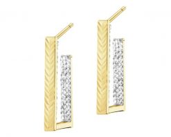 Złote kolczyki, szkło szlifowane. Żółte kolczyki Apart, szklane. Za 1,579.00 zł.