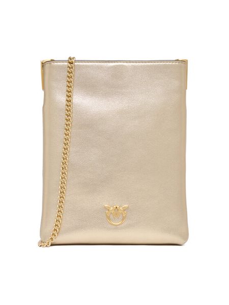 PINKO Torebka Flat Satchel AI 25-26 PCPL 105352 A2O9 Złoty. Żółte torebki klasyczne Pinko, bez wzorów, ze skóry, bez dodatków. Za 1,149.00 zł.