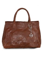 Mia Tomazzi Skórzana torebka "Cardellino" w kolorze brązowym - 35 x 25 x 19 cm rozmiar: onesize. Brązowe torebki klasyczne Mia Tomazzi, bez wzorów, z materiału, bez dodatków. Za 288.45 zł.