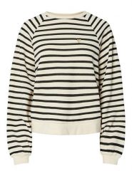 Pieces Bluza "Greta" w kolorze czarno-kremowym rozmiar: S. Brązowe bluzy Pieces, s, bez wzorów, bez kaptura. Za 125.45 zł.