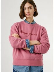 Pepe Jeans Bluza "Baddy" w kolorze szaroróżowym rozmiar: XL. Różowe bluzy Pepe Jeans, xl, bez wzorów, z jeansu, bez kaptura. Za 192.33 zł.