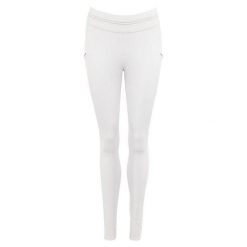 Damskie silikonowe legginsy jeździeckie z pełną przyczepnością ANKY Tournament. Białe legginsy ANKY TECHNICAL CASUALS, s, bez wzorów, z elastanu. Za 550.00 zł.