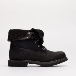 TIMBERLAND Authentics Teddy Fleece W Botki damskie. Czarne botki Timberland, na zimę, bez wzorów, z gumy, bez obcasa, bez zapięcia. Za 419.99 zł.