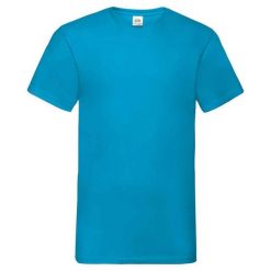 Koszulka Unisex Dla Dorosłych Z Dekoltem W Szpic. Niebieskie bluzki FRUIT OF THE LOOM, xl, bez wzorów, sportowe, bez kołnierzyka, bez ramiączek. Za 47.99 zł.