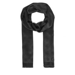 Szal Guess. Czarne szaliki Guess, z aplikacjami. Za 269.99 zł.