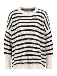 Sublevel Sweter w kolorze beżowo-granatowym rozmiar: L/XL. Brązowe swetry Sublevel, l, bez wzorów, ze splotem, bez ramiączek. Za 115.95 zł.