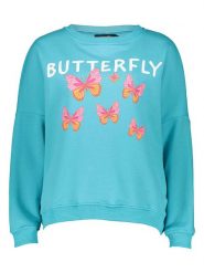Miss goodlife Bluza w kolorze błękitnym rozmiar: XL. Niebieskie bluzy miss goodlife, xl, bez wzorów, z bawełny, bez kaptura. Za 188.85 zł.