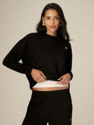 4F Bluza dresowa regular bez kaptura damska - czarna S. Czarne bluzy 4f, s, bez wzorów, z dresówki, bez kaptura. Za 159.99 zł.