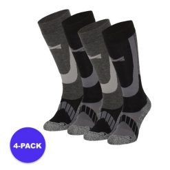 Skarpety narciarskie unisex 4 szt. Czarne skarpety XTREME, bez wzorów, z materiału. Za 245.29 zł.