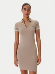 Guess Sukienka codzienna V6RK02 Z4692 Beżowy Slim Fit. Brązowe sukienki Guess, na co dzień, l, z aplikacjami, z syntetyku, bez kołnierzyka, bez ramiączek, proste. Za 329.99 zł.