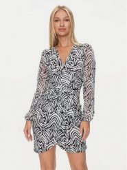 Morgan Sukienka koktajlowa 242-RENNE Czarny Slim Fit. Czarne sukienki Morgan, bez wzorów, z syntetyku, wizytowe, bez kołnierzyka, bez ramiączek. Za 349.99 zł.