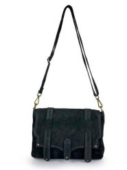 ORE10 Skórzana torebka "Sim" w kolorze czarnym - 30 x 21 x 8 cm rozmiar: onesize. Czarne torby na ramię ORE10, bez wzorów, z materiału, na ramię, bez dodatków. Za 173.99 zł.