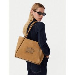 Torebka KARL LAGERFELD. Brązowe shopper KARL LAGERFELD, bez wzorów, bez dodatków. Za 1,399.00 zł.