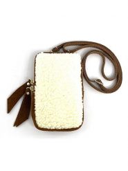 Marlon Skórzana torebka w kolorze brązowo-kremowym na telefon - 12 x 18 x 1 cm rozmiar: onesize. Brązowe torby na ramię Marlon, bez wzorów, z materiału, przez ramię, bez dodatków. Za 131.12 zł.