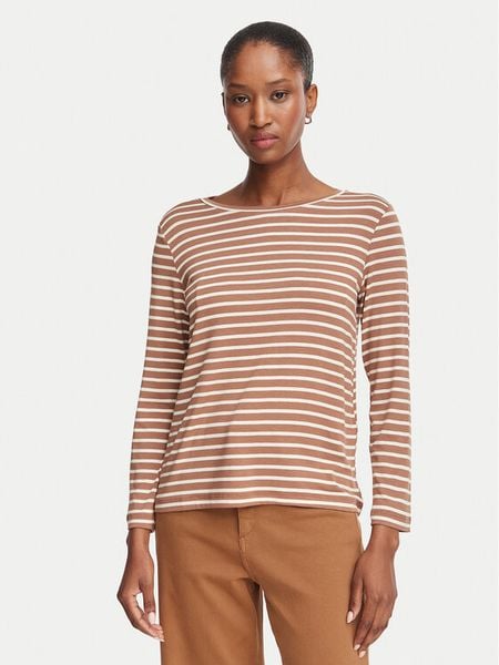 Marella Bluzka Mora 2625976021 Beżowy Regular Fit. Brązowe bluzki Marella, m, bez wzorów, z wiskozy, bez kołnierzyka, bez ramiączek. Za 264.99 zł.