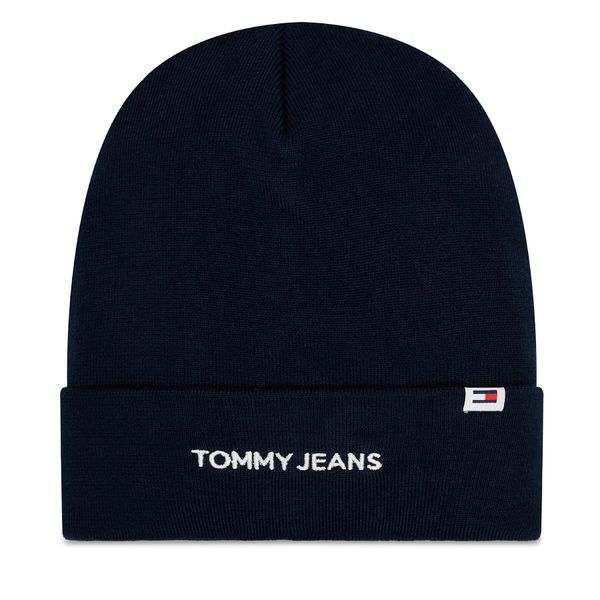 Czapka Tommy Jeans. Niebieskie czapki Tommy Jeans, bez wzorów, z jeansu. Za 99.99 zł.