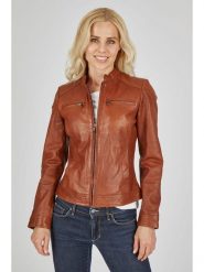 7eleven Skórzana kurtka w kolorze jasnobrązowym rozmiar: 44. Brązowe kurtki 7eleven, bez wzorów, ze skóry, bez kaptura. Za 434.99 zł.