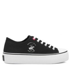 Trampki Beverly Hills Polo Club. Czarne trampki Beverly Hills Polo Club, bez wzorów, bez zapięcia. Za 149.99 zł.