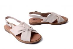 RIEKER REMONTE D3674-60 beige, sandały damskie. Brązowe sandały Rieker Remonte, bez wzorów, ze skóry, bez obcasa, na obcasie, bez zapięcia. Za 339.90 zł.