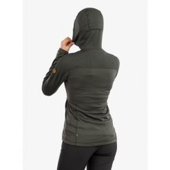 Bluza trekkingowa damska Fjallraven Abisko Trail Fleece. Zielone bluzy Fjällräven, s, bez wzorów, bez kaptura. W wyprzedaży za 762.55 zł.