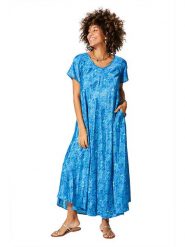 Aller Simplement Sukienka w kolorze niebieskim rozmiar: 38/40. Niebieskie sukienki Aller Simplement, bez wzorów, bez kołnierzyka, bez ramiączek, maxi. Za 65.99 zł.