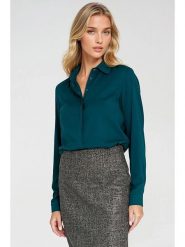 Nife Bluzka w kolorze niebieskim rozmiar: 40. Niebieskie bluzki Nife, bez wzorów, bez kołnierzyka, bez ramiączek. Za 131.12 zł.