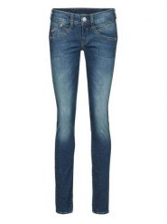 Herrlicher Dżinsy - Skinny fit - w kolorze niebieskim rozmiar: W28. Niebieskie jeansy Herrlicher, z aplikacjami. Za 127.65 zł.