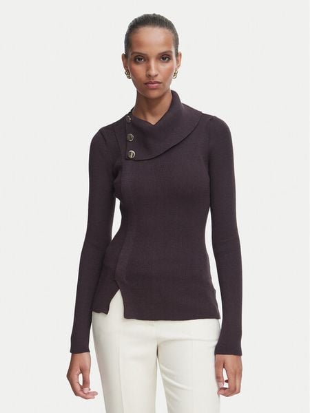 Rinascimento Sweter CFM0012355003 Brązowy ciemny Slim Fit. Brązowe swetry Rinascimento, l, bez wzorów, z syntetyku, bez ramiączek. Za 519.99 zł.