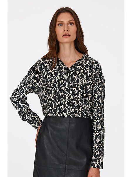 TATUUM Koszula ze wzorem rozmiar: 40. Brązowe koszule Tatuum, bez wzorów, z wiskozy, bez kołnierzyka, bez ramiączek. Za 165.71 zł.