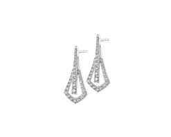 Kolczyki z białego złota z brylantami - 1,03 ct - próba 585. Białe kolczyki Apart, z brylantem, złote. Za 9,590.00 zł.