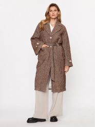 Custommade Płaszcz wełniany Halina 999511879 Brązowy Oversize. Brązowe płaszcze Custommade, na zimę, s, bez wzorów, z wełny, bez kaptura. Za 2,949.00 zł.