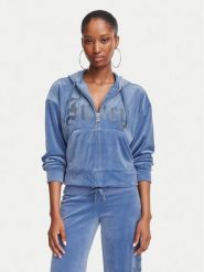 Juicy Couture Bluza Old Gothic JCWAS226333 Niebieski Slim Fit. Niebieskie bluzy Juicy Couture, s, bez wzorów, z syntetyku, bez kaptura. Za 407.99 zł.