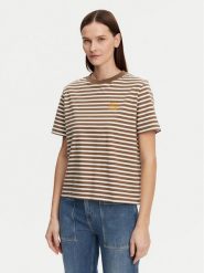Marc O'Polo Denim T-Shirt 500 0005 953 Brązowy Relaxed Fit. Brązowe t-shirty Marc O'Polo DENIM, xs, bez wzorów, z bawełny, bez kołnierzyka, bez ramiączek. Za 139.99 zł.