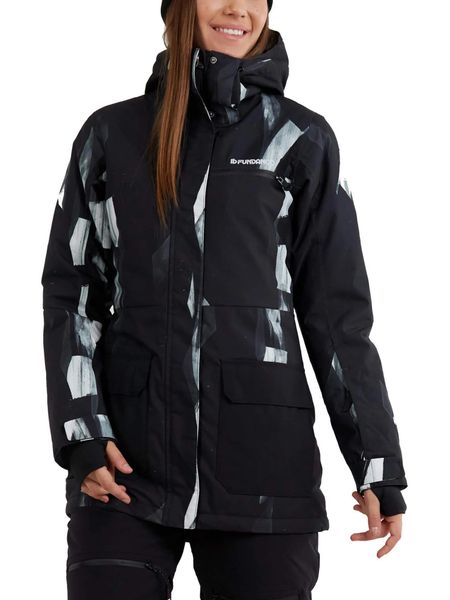 Kurtka narciarska damska Poplar Jacket. Białe kurtki narciarskie FUNDANGO, m, bez wzorów, z materiału, bez kaptura, narciarskie. Za 499.00 zł.