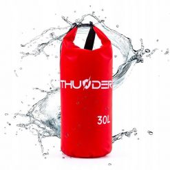 Worek plecak wodoodporny pojemny wodoszczelny torba na kajak sup 30L. Czerwone plecaki THUNDER, bez wzorów. Za 50.00 zł.
