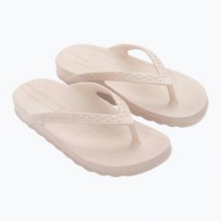 Japonki damskie Ipanema Duo Sunset. Brązowe klapki Ipanema, bez wzorów, bez obcasa. Za 79.99 zł.