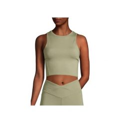 Crop Top Sportowy Krótki dla Kobiet Casall Overlap Oddychający. Zielone koszulki sportowe Casall, bez wzorów, bez ramiączek. W wyprzedaży za 174.99 zł.