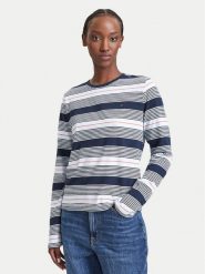 Tommy Jeans Bluzka Reg Ess Jersey DW0DW23562 Granatowy Regular Fit. Niebieskie bluzki Tommy Jeans, m, bez wzorów, z bawełny, bez kołnierzyka, bez ramiączek. Za 189.99 zł.
