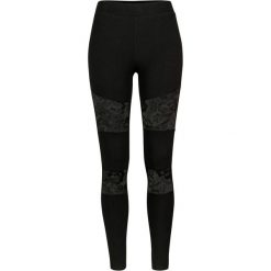 Legginsy Damskie Koronkowe Detale. Czarne legginsy Urban Classics, xs, bez wzorów, z koronki. Za 100.99 zł.