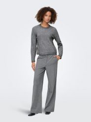 ONLY Sweter w kolorze szarym rozmiar: S. Szare swetry Only, s, bez wzorów, ze splotem, bez ramiączek. Za 83.03 zł.