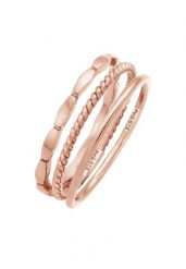 Elli Damska obrączka do łączenia Stacking Trio Basic Minimal ponadczasowa Bloger w srebrze 925 Sterling Silver Pierścionki 1 ct Damski. Szare pierścionki Elli, srebrne. Za 328.99 zł.