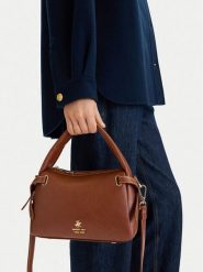 Beverly Hills Polo Club Torebka EO-BHPC-C-008-09 Brązowy. Brązowe torebki klasyczne Beverly Hills Polo Club, bez wzorów, z materiału, bez dodatków. Za 209.99 zł.