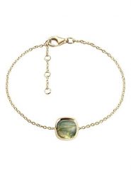 Les Petites Précieuses Pozłacana bransoletka z labradorytem rozmiar: onesize. Zielone bransoletki Les Petites Précieuses, z labradorytem, pozłacane. Za 116.45 zł.