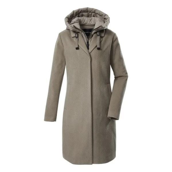 Parka damska z kapturem Killtec GW 20. Brązowe parki GIGA DX, z materiału, eleganckie, z kapturem. Za 678.50 zł.