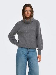 ONLY Sweter w kolorze szarym rozmiar: S. Szare golfy Only, s, bez wzorów, bez ramiączek. Za 85.45 zł.