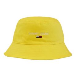 Kapelusz Tommy Jeans Sport Bucket - AW0AW11661-ZGF. Żółte kapelusze TOMMY HILFIGER, bez wzorów, z jeansu. Za 169.05 zł.