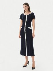Joseph Ribkoff Sukienka codzienna 261067 Granatowy Regular Fit. Niebieskie sukienki Joseph Ribkoff, na co dzień, bez wzorów, z syntetyku, bez kołnierzyka, bez ramiączek, proste. Za 1,099.00 zł.