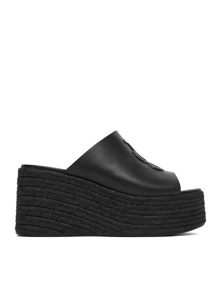Badura Klapki EO-AMINA-LT0228-26-801 Czarny. Czarne espadryle Badura, bez wzorów, ze skóry, bez obcasa. Za 314.99 zł.