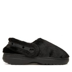 Kapcie Crocs. Czarne obuwie domowe Crocs, bez wzorów, bez zapięcia. Za 219.99 zł.